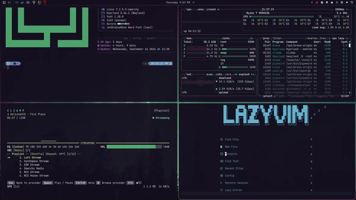 Aurora theme screenshot